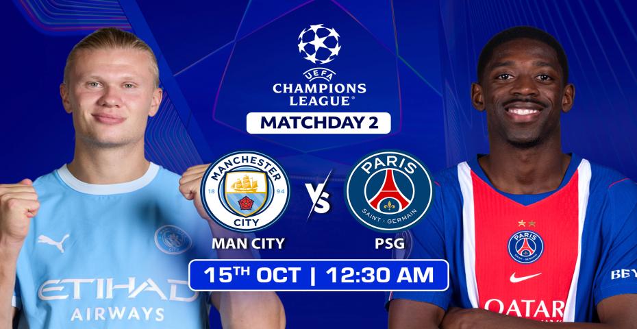 Manchester City vs PSG Prediction & Betting Tips – UEFA Champions League, October 14, 2026
