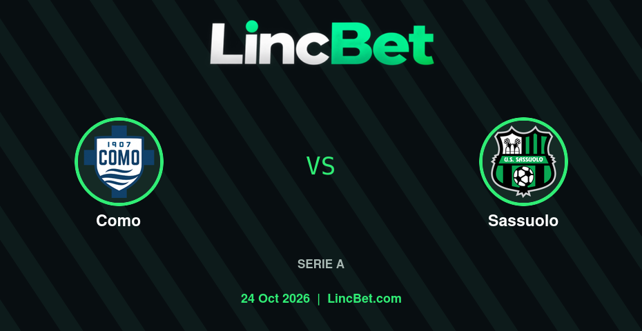 Como vs Sassuolo Prediction & Betting Tips - Serie A, October 24, 2026