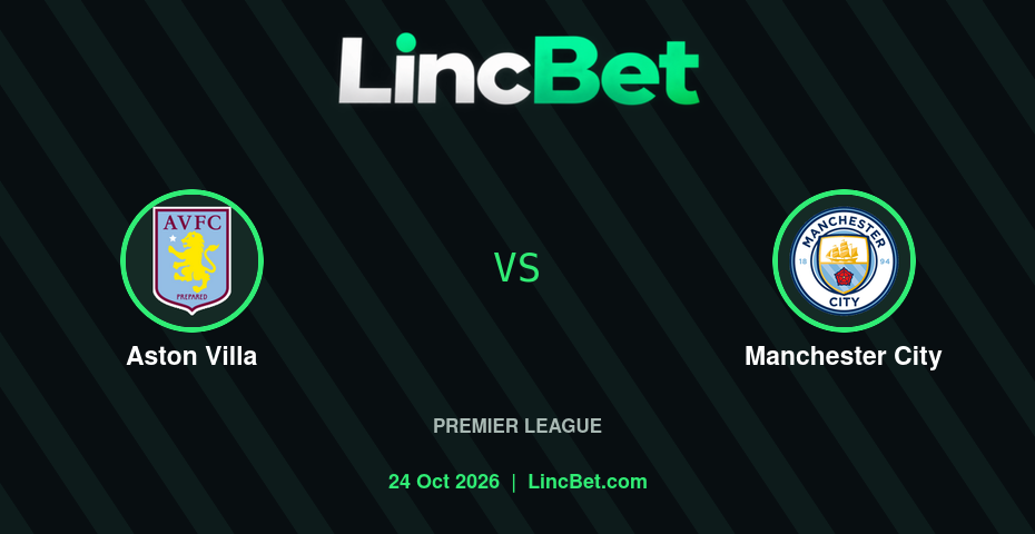Aston Villa vs Manchester City Prediction & Betting Tips - Premier League, October 24, 2026
