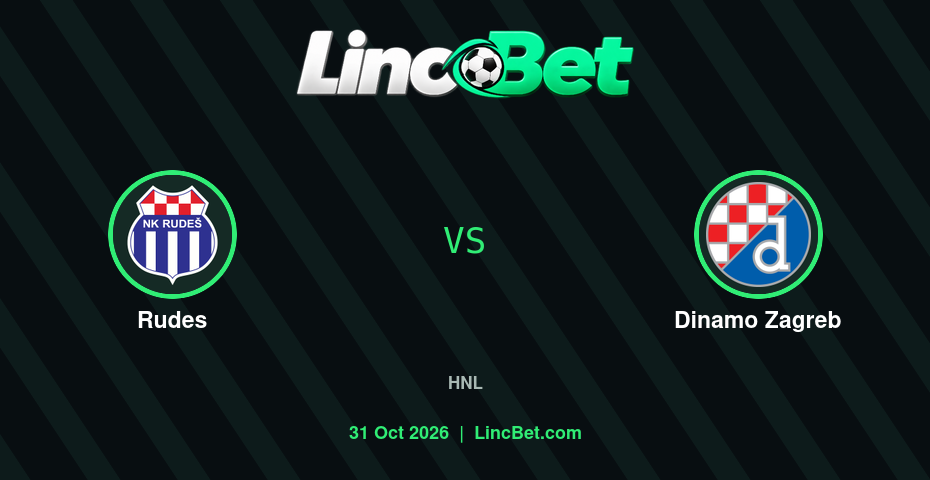 Rudes vs Dinamo Zagreb Prediction & Betting Tips - HNL, October 31, 2026