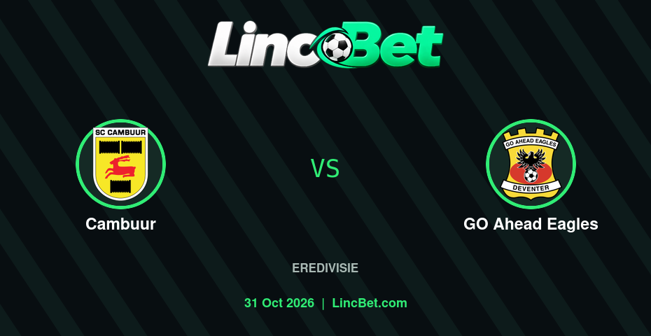 Cambuur vs GO Ahead Eagles Prediction & Betting Tips - Eredivisie, October 31, 2026