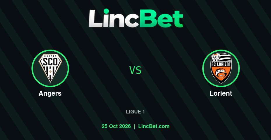 Angers vs Lorient Prediction & Betting Tips - Ligue 1, October 25, 2026