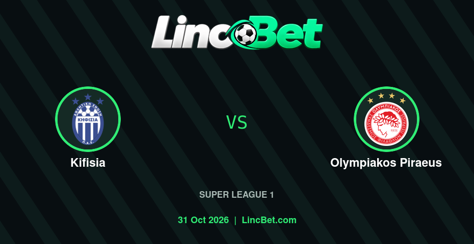 Kifisia vs Olympiakos Piraeus Prediction & Betting Tips - Super League 1, October 31, 2026