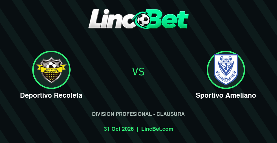 Deportivo Recoleta vs Sportivo Ameliano Prediction & Betting Tips - Division Profesional - Clausura, October 31, 2026