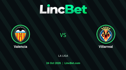 Valencia vs Villarreal Prediction & Betting Tips - La Liga, October 24, 2026