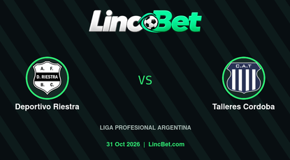 Deportivo Riestra vs Talleres Cordoba Prediction & Betting Tips - Liga Profesional Argentina, October 31, 2026