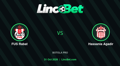 FUS Rabat vs Hassania Agadir Prediction & Betting Tips - Botola Pro, October 31, 2026